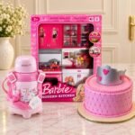 Barbie Kitchen Set with Princess Cake & Water gift by Kids Combos