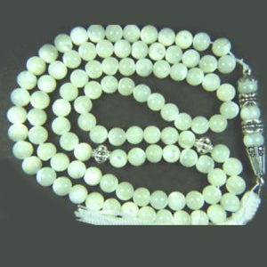 Tasbeeh – Prayer Beads – Light Green & White