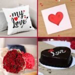 My Love deal Cake, roses, cushion