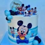 micky mouse theme cake