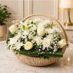 White Theme Imported Flowers gift delivery in Pakistan