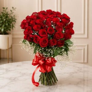 Imported Red Roses Hand Tied gift delivery in Pakistan