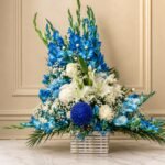 Sky Blue Theme Imported Flowers