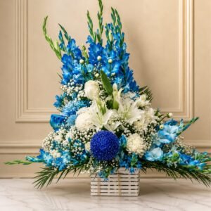 Sky Blue Theme Imported Flowers in Lahore