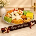 Congratulations Towel with Mithai