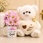 Maa Tussi Great Ho Mug with Daisies & Teddy