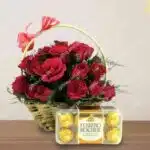 rocher and flowers basket