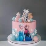 elsa theme cake