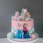 elsa theme cake