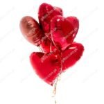 5 Heart Shape Foil Balloons