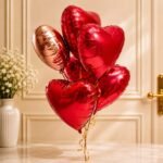 Heart Shape Foil Balloons 5 gift delivery in Pakistan