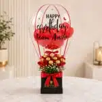 Red Theme Floral Balloon