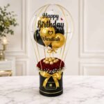 Gold Love Floral Balloon personalised gift by Customised Floral Balloons