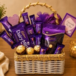 Dairy Milk Lover Basket chocolate gift for Valentines Day