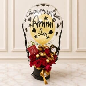 Customize writing Round Floral Balloon
