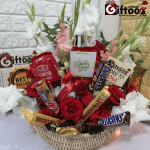 chocolate flowers basket