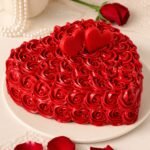 Red Heart Shape Cake