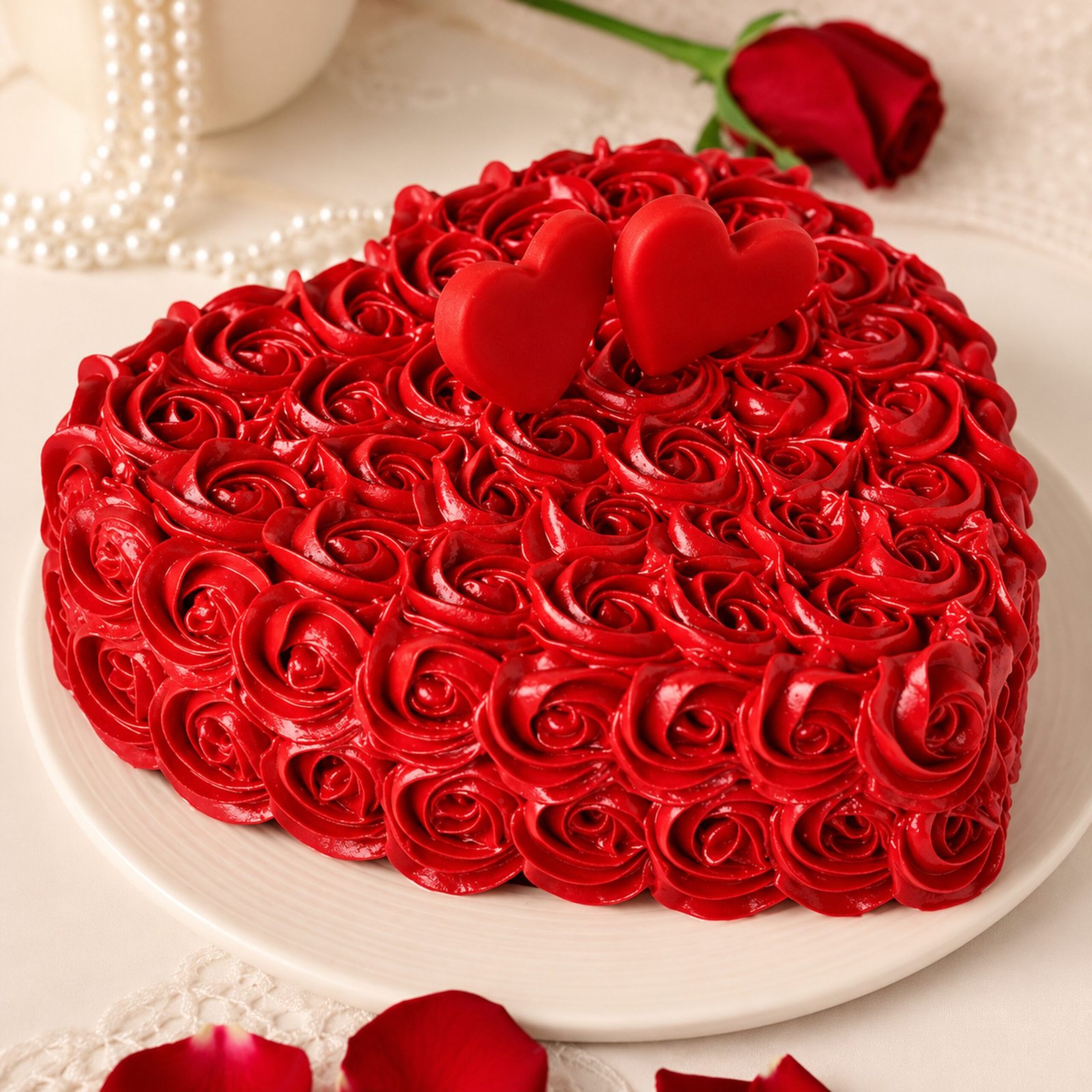 giftoo-pakistan-imag-17 Red Heart Shape Cake - Image 1