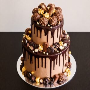 2 Tier Chocolate Bango Cake by O’Clock in Lahore