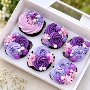 Purple Theme Cupcakes by O’Clock in Lahore