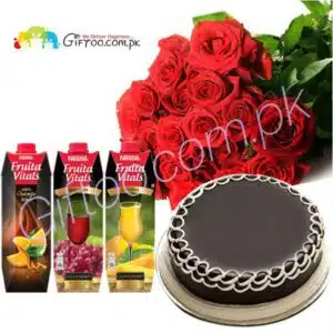cake-roses-&-Juices