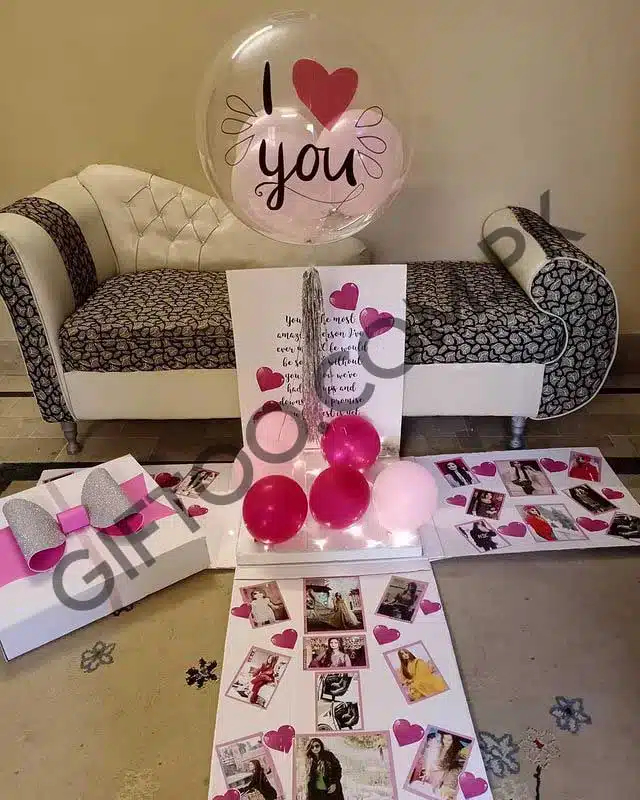 Transparent Balloon Explosion Box for Her
