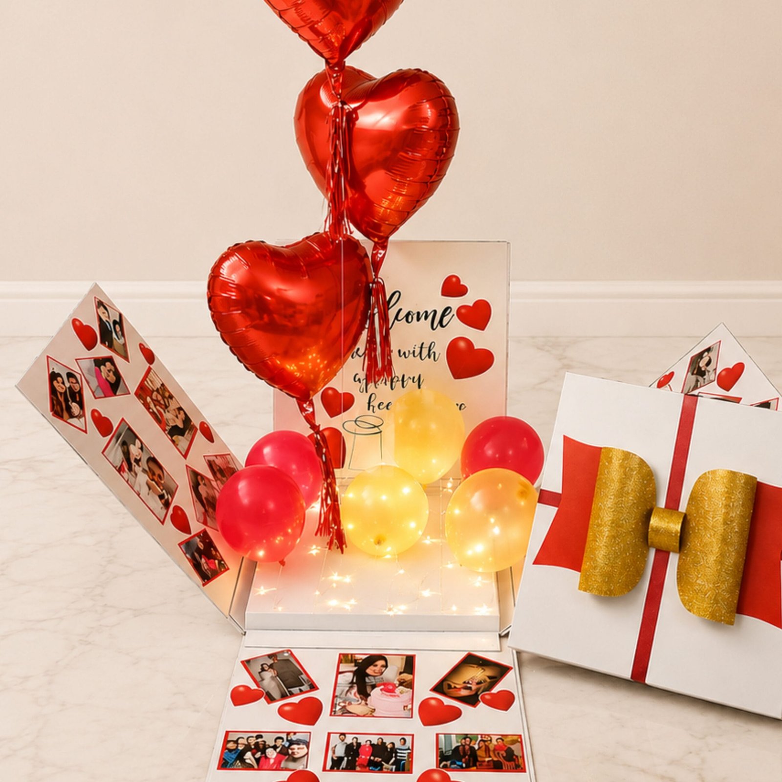 Red Foil Balloons Box Red Foil Balloons Box