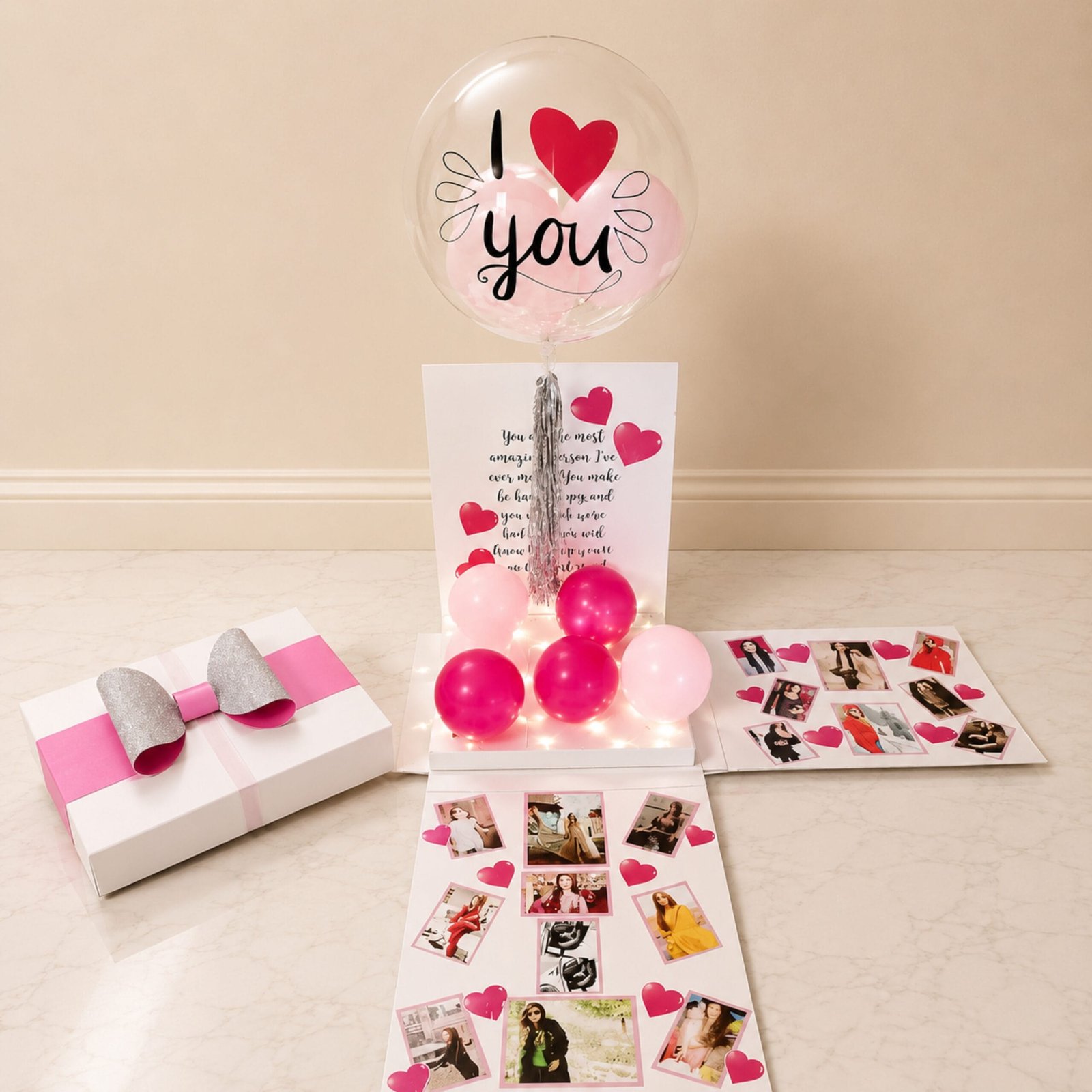Transparent Balloon Explosion Box for Her Transparent Balloon Explosion Box for Her
