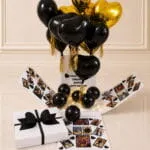 Black Theme Surprise Balloon Box