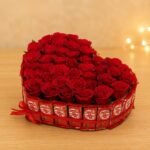 Heart Roses & KitKat Bouquet for Valentines Day
