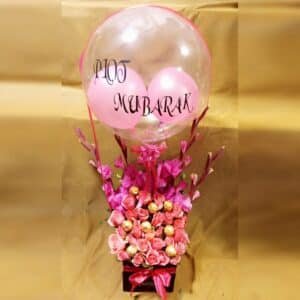 Pink Theme Floral Balloon