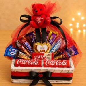 Love Sign Basket chocolate gift for Valentines Day