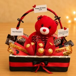 Red Dark Love chocolate gift for Valentines Day