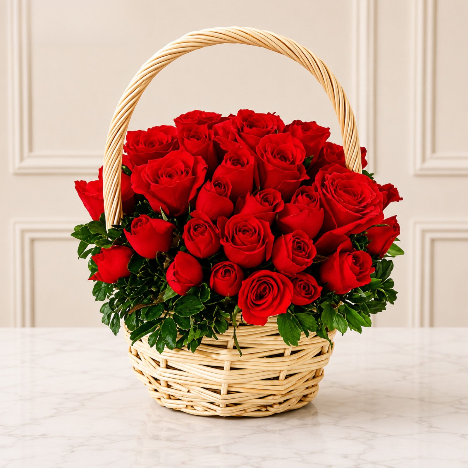 giftoo-pakistan-flowers 5 Dozen Roses Basket - Image 1