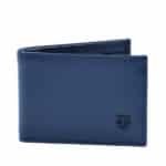 blue leather wallet