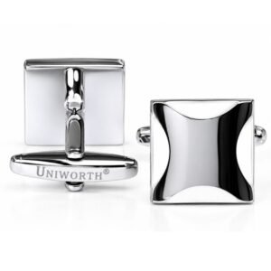 Silver/White Square Cufflink gift delivery in Pakistan