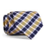 golden check tie