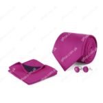 magenta plain cufflink