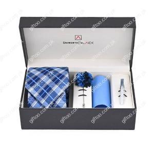 navy geometric men accessories box