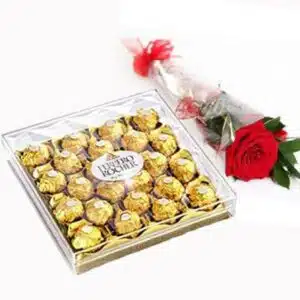 24 pcs rocher whith rose