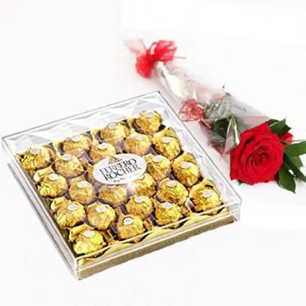 24 pcs rocher whith rose