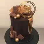 black fancy cake