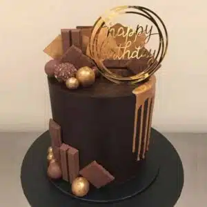 black fancy cake