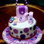 stylish bag and shoes cake