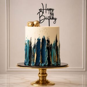 Blue Theme Cake by O’Clock in Lahore