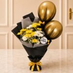 Yellow and White Bouquet gift delivery in Pakistan