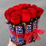 Snicker with Red Roses chocolate gift for Wedding