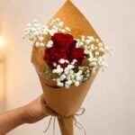 Imported Roses with Gypsophila in Lahore