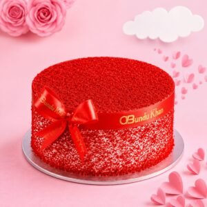 Red Velvet Cake Bundu Khan gift by Corporate