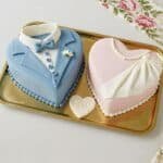 heart shape couple cake